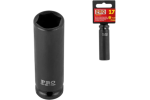 Головка ударн. тонкостен. 1/2" 6pt 17мм L78мм, PRO-32117 STARTUL
