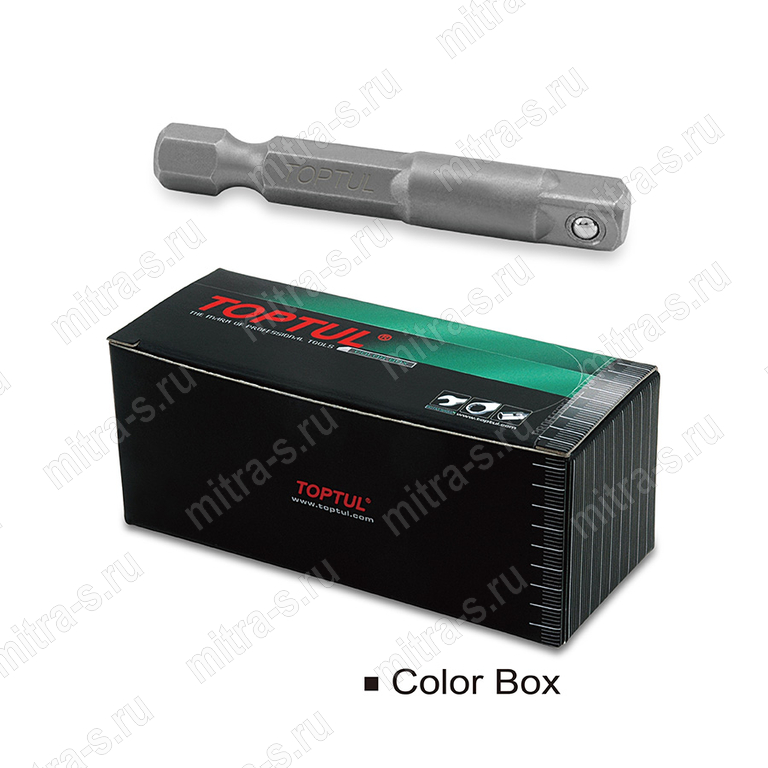 Переходник 1/4"(Hex)х1/4"DR, L-50мм FPKA0808 TopTul