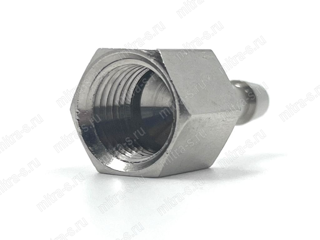 Переходник F1/4"-елочка 6 мм. 1227/1, GAV