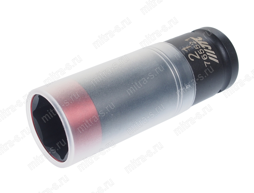 Головка ударная тонкостенная  1/2" 6pt 21мм ПВХ L-85мм, JTC-765521