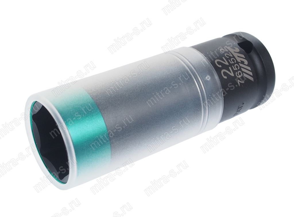 Головка ударная тонкостенная  1/2" 6pt 22мм ПВХ L-85мм, JTC-765522