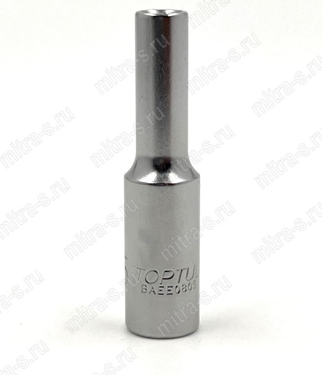 Головка глубокая   1/4" 6pt 5мм L-50мм, BAEE0805 TopTul