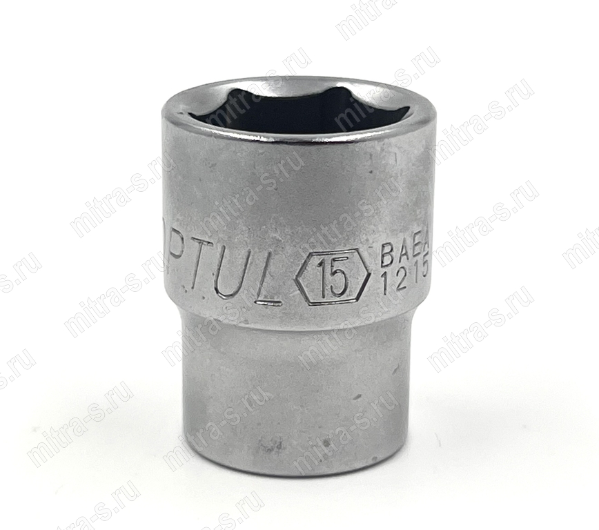 Головка   3/8" 6pt 15мм L-28мм, BAEA1215 TopTul