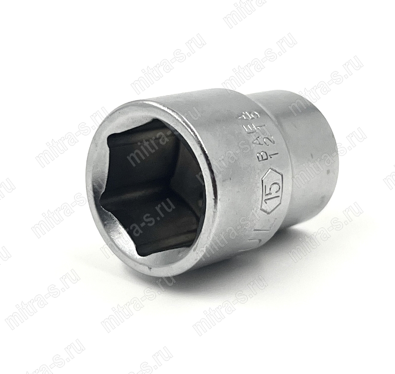 Головка   3/8" 6pt 15мм L-28мм, BAEA1215 TopTul