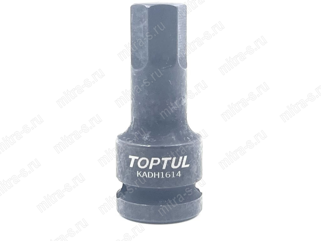 Головка с битой Hex H14 ударная, 1/2", L-60мм KADH1614 TopTul