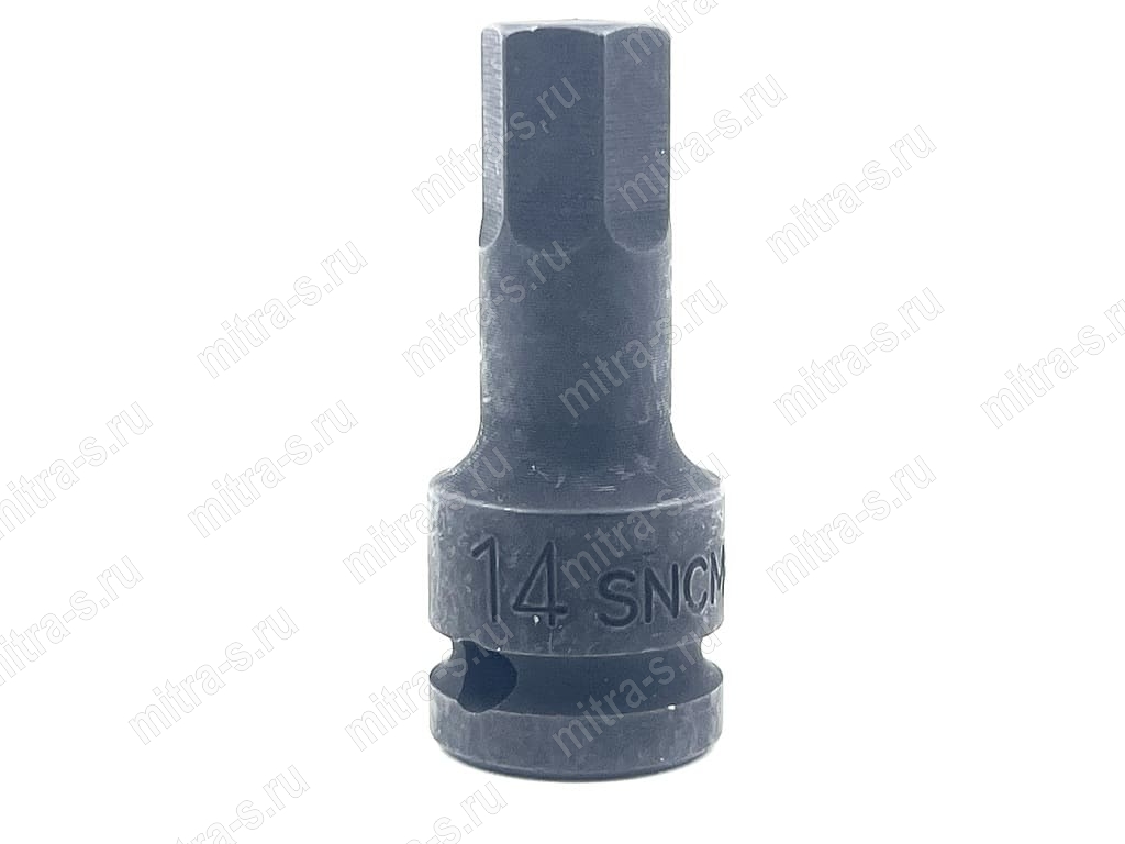 Головка с битой Hex H14 ударная, 1/2", L-60мм KADH1614 TopTul