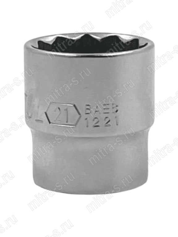Головка   3/8" 12pt 21мм L-30мм, BAEB1221 TopTul