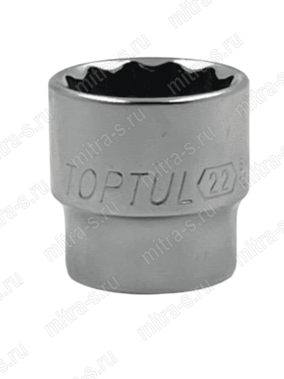 Головка   3/8" 12pt 22мм L-30мм, BAEB1222 TopTul