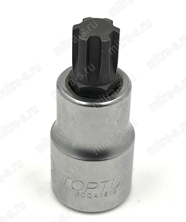 Головка райб 1/2" M12 L-55мм, BCQA1612 TopTul