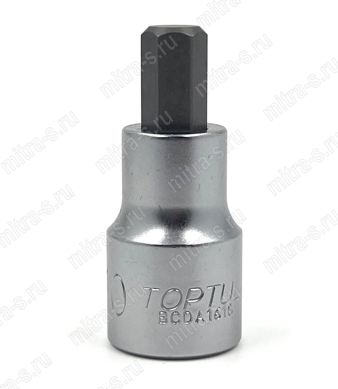 Головка с битой HEX 1/2" H10 L-55мм, BCDA1610 TopTul